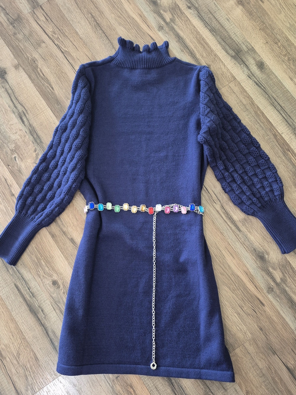 H&M Navy Blue Midi Sweater Dress NWOT!